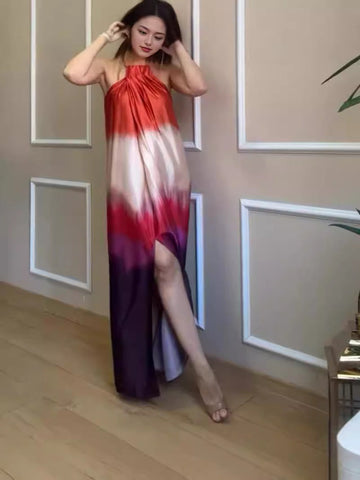 Fashion Sleeveless Sleeveless Open-Fork Dress In Summer